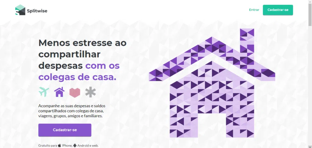 Splitwise é um aplicativo que divide despesas de maneira prática e rápida