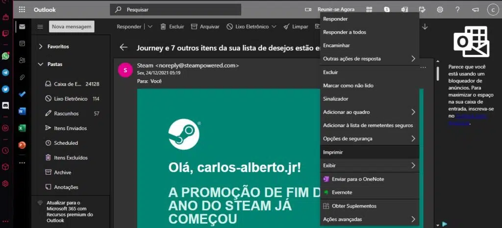 Como salvar página da web e e-mails em pdf