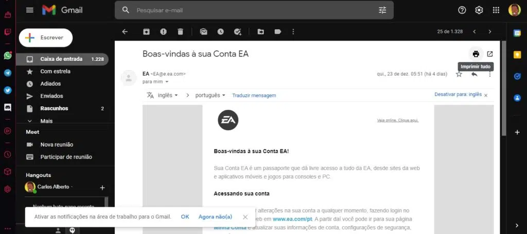 Como salvar página da web e e-mails em pdf