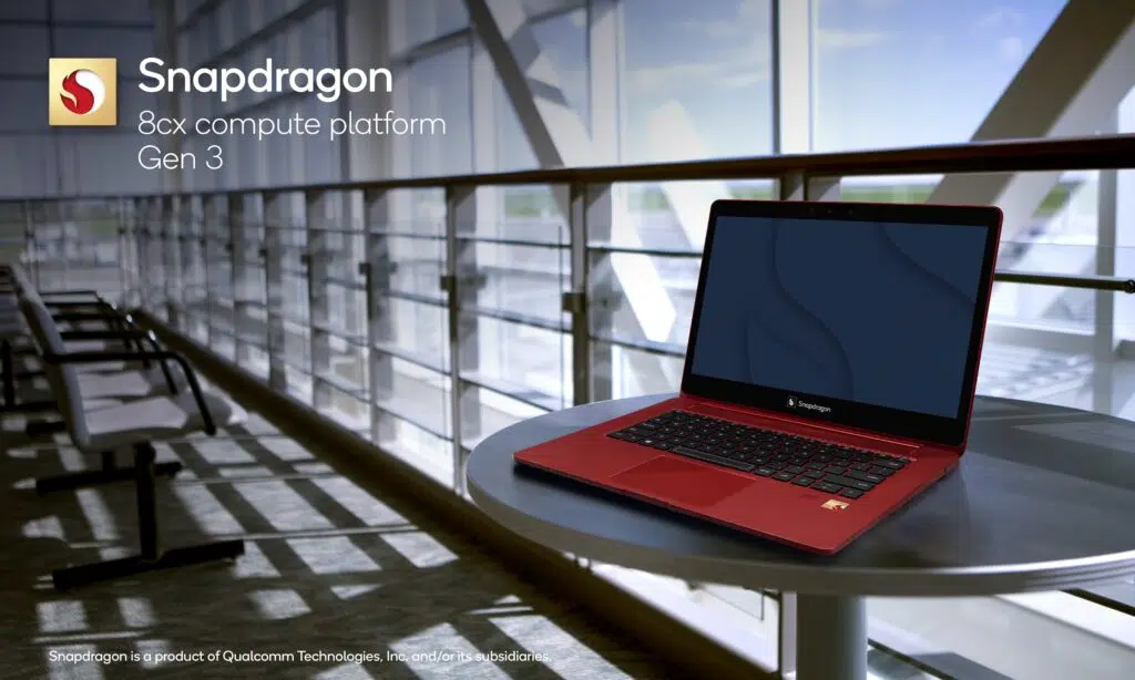 Com´putador com novo processador snapdragon 8cx gen 3