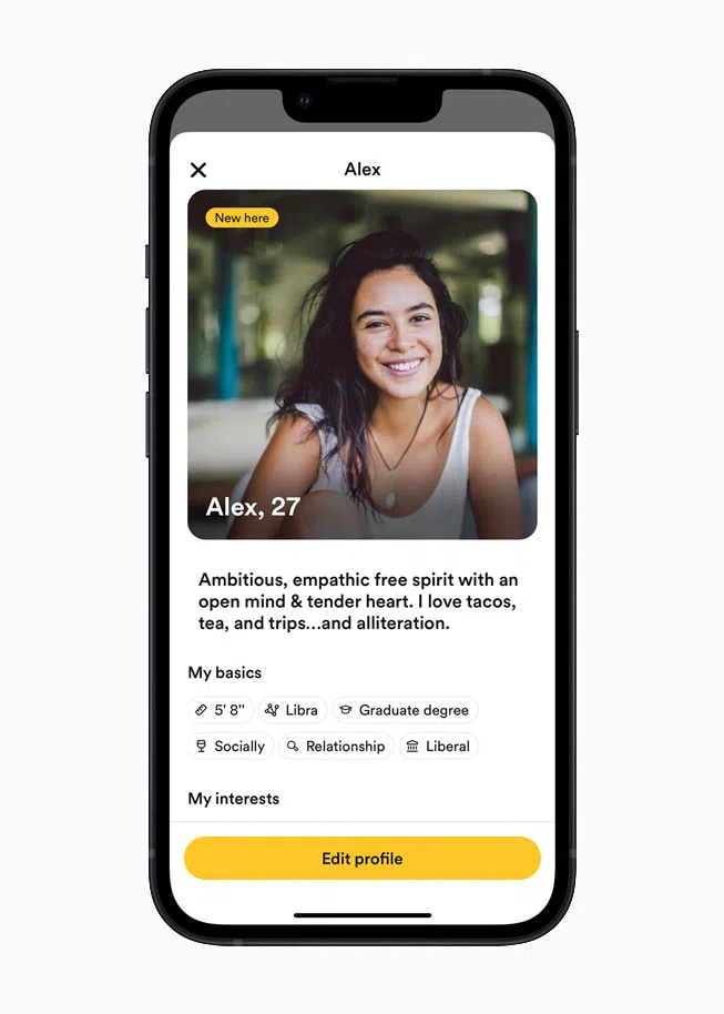 Bumble. Reprodução: apple