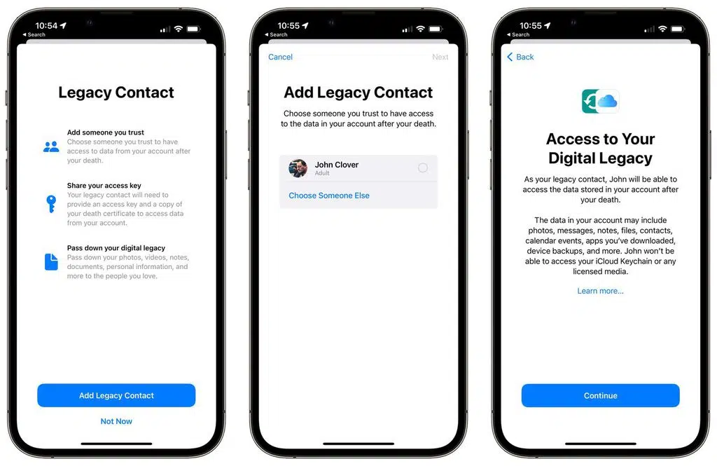 Legado digital do ios 15. 2