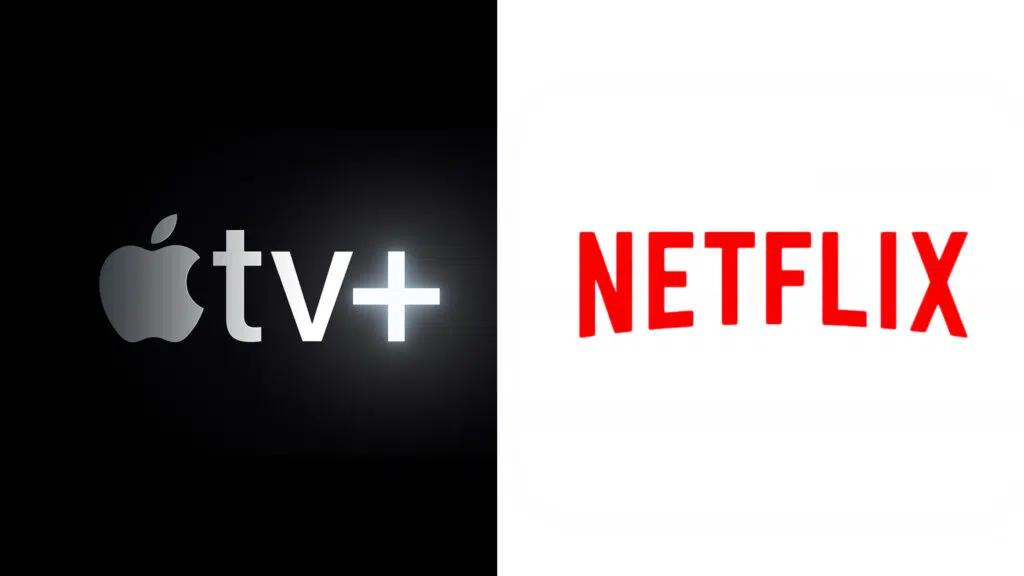 Logos da apple tv+ e netflix