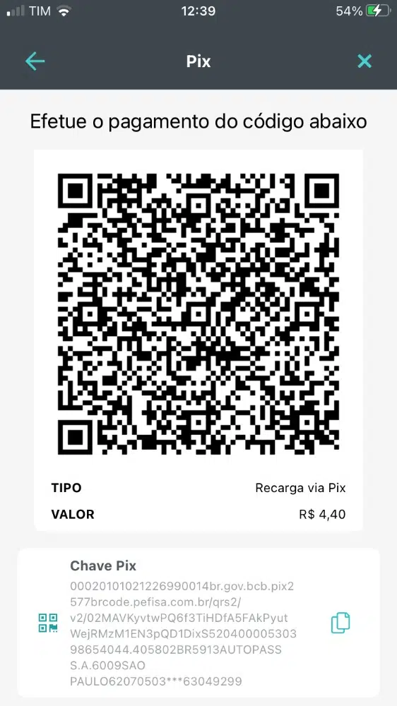 Qr code do bilhete único