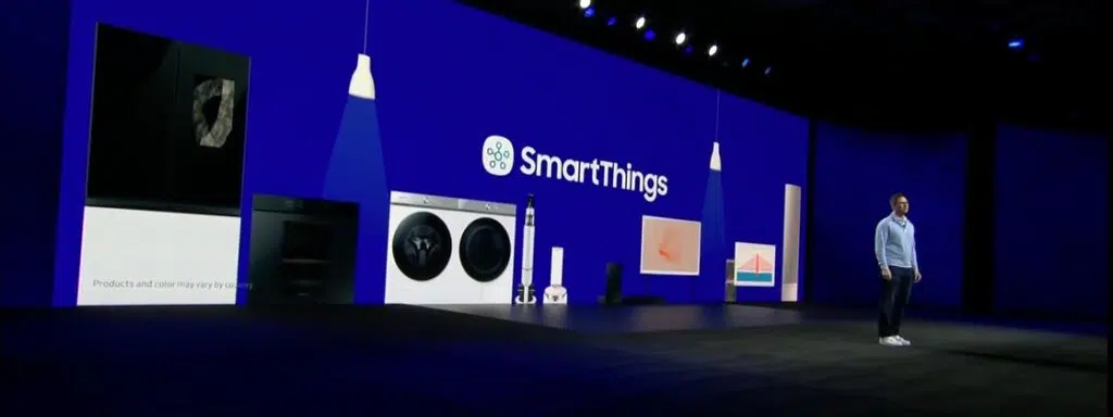 Samsung apresentando smart things hub na ces 2022