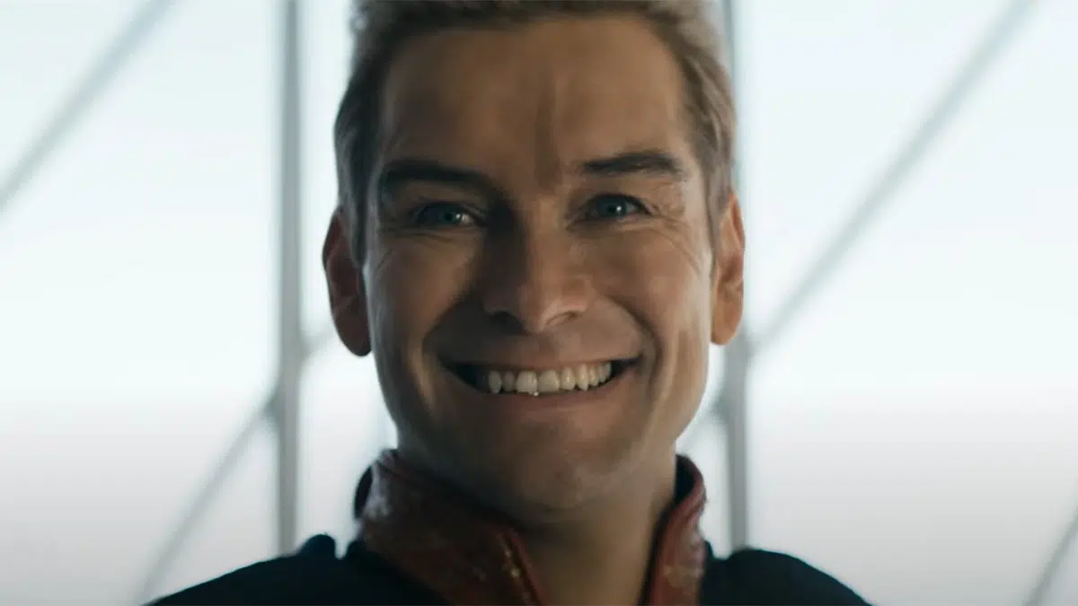 Homelander sorrindo para a câmera no teaser da terceira temporada de the boys