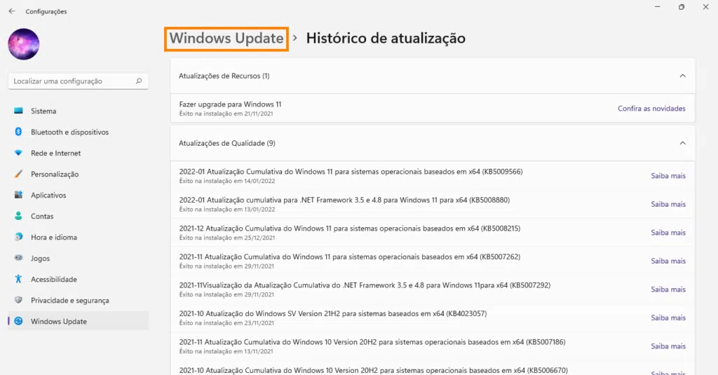 Atualização do windows 11 por causa do ssd lento