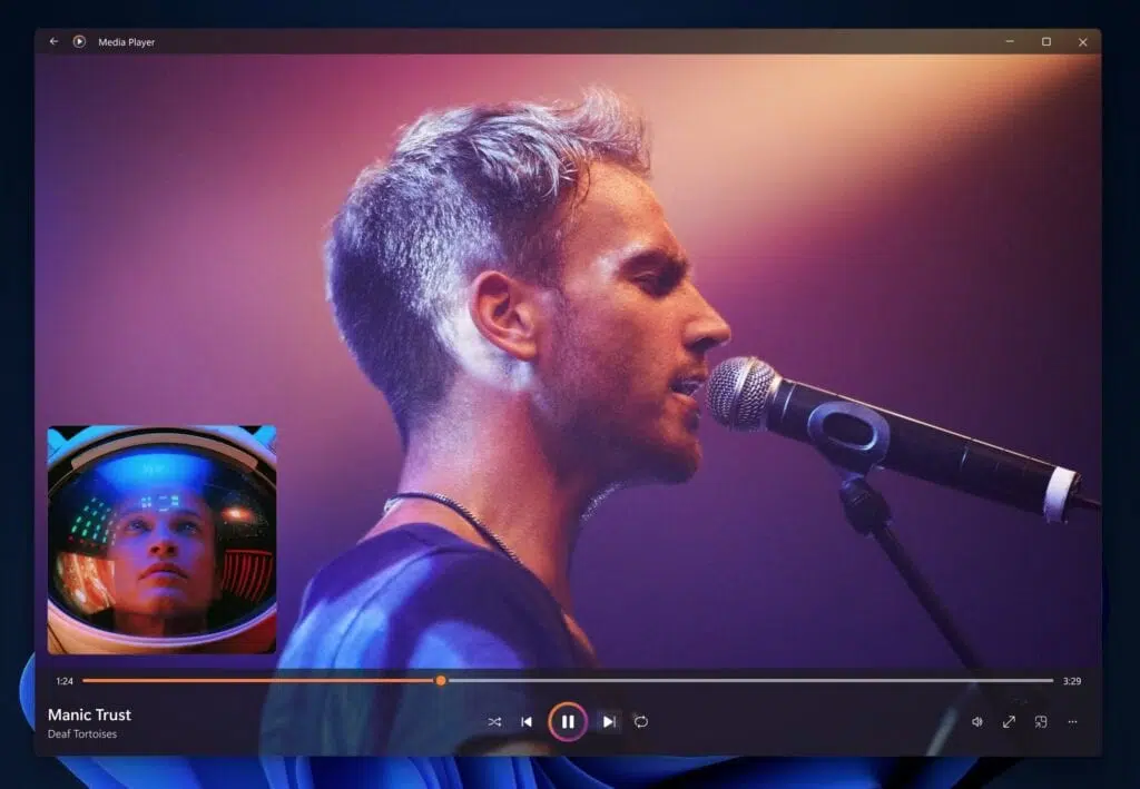 Novo windows media player