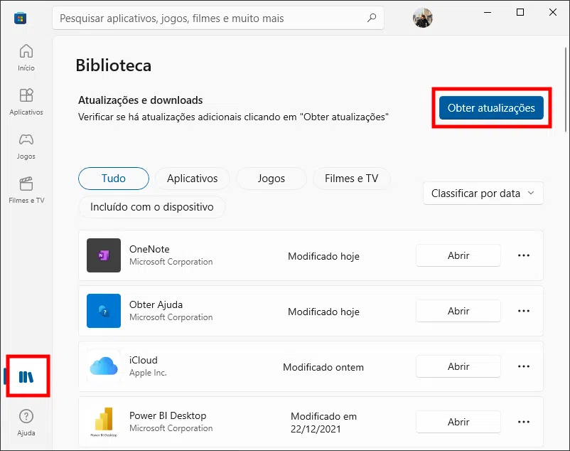 Se o icloud não sincroniza, atualize o aplicativo para windows