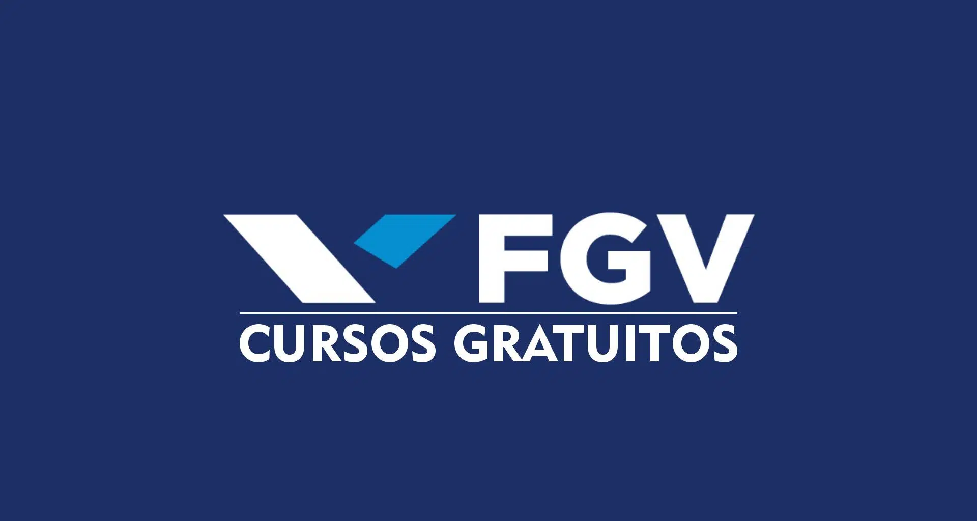 Logo para anunciar cursos gratuitos da fgv