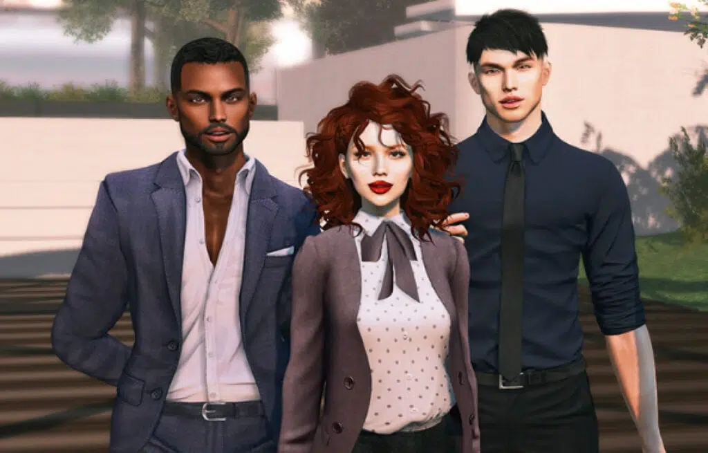 Personagens dentro de realidade virtual do second life