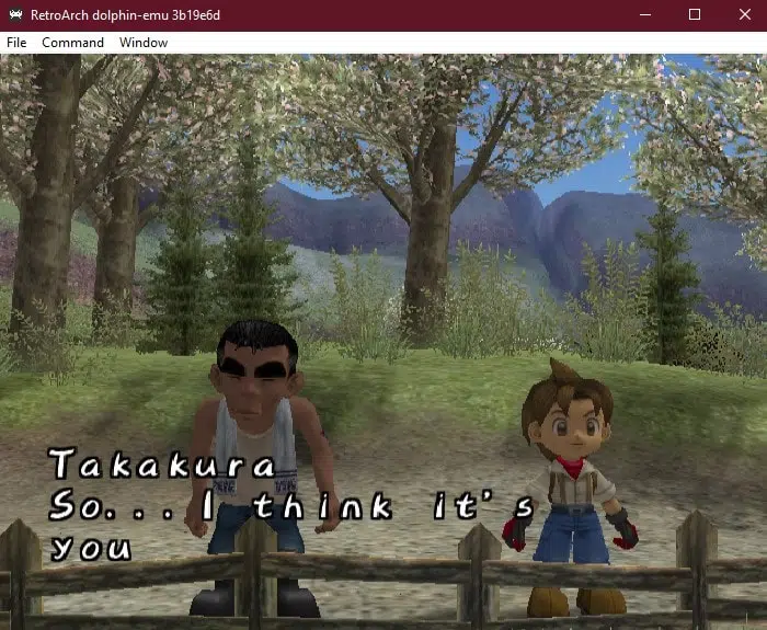 Screenshot de harvest moon - a wonderful life, do gamecube, rodando no dolphin via retroarch. (imagem: showmetech/captura própria)