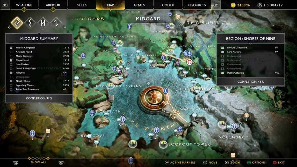God of War Ragnarok - Localização de Todos os Mapas do Tesouro e