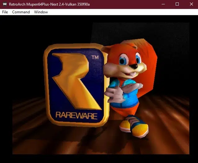 Screenshot de conker's bad fur day, do nintendo 64, rodando no mupen64+ via retroarch (imagem: showmetech/captura própria)