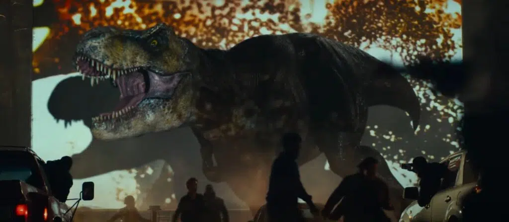 Cena de jurassic world: domínio