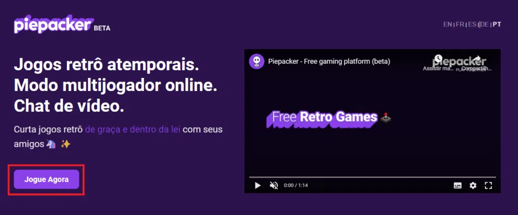 Como jogar no piepacker, streaming de jogos antigos de graça