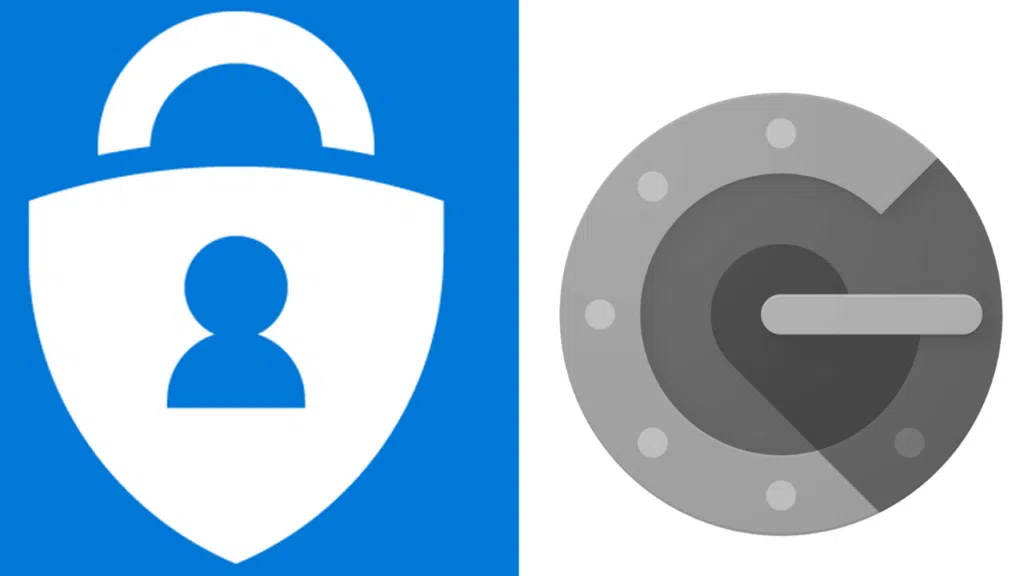 Logos do google authenticator e microsoft authenticator