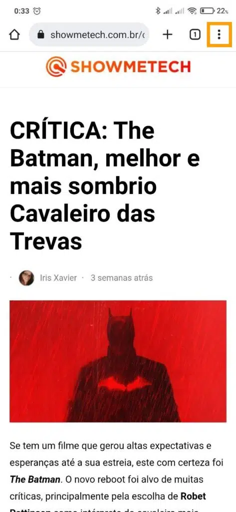 Salvar páginas da web no android - chrome