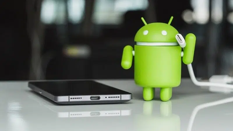 Ícone do android cuidando de dados da conta google