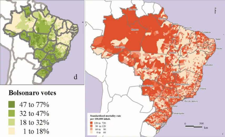 Mapa de mortes da covid-19