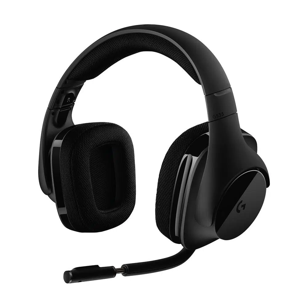 A imagem mostra o headset gamer sem fio logitech g533