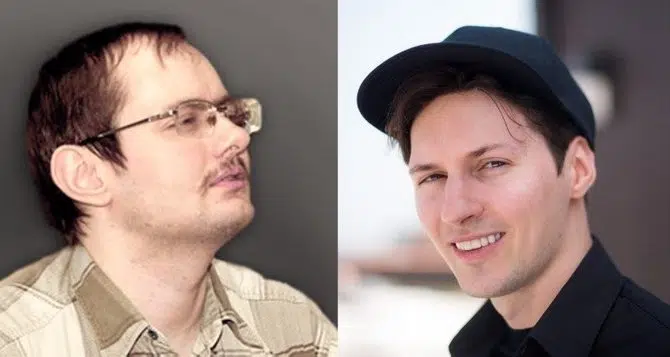 Pavel e nikolai durov, fundadores do telegram