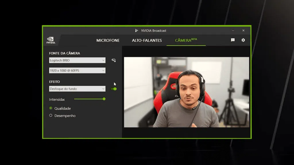 Captura de tela de vídeo sobre o nvidia broadcast no canal tito tech