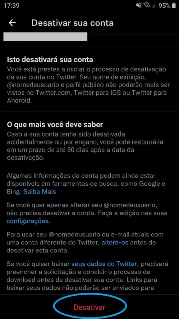 Como excluir o twitter de forma definitiva