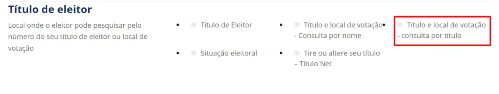 Site do tse para consulta de zona eleitoral