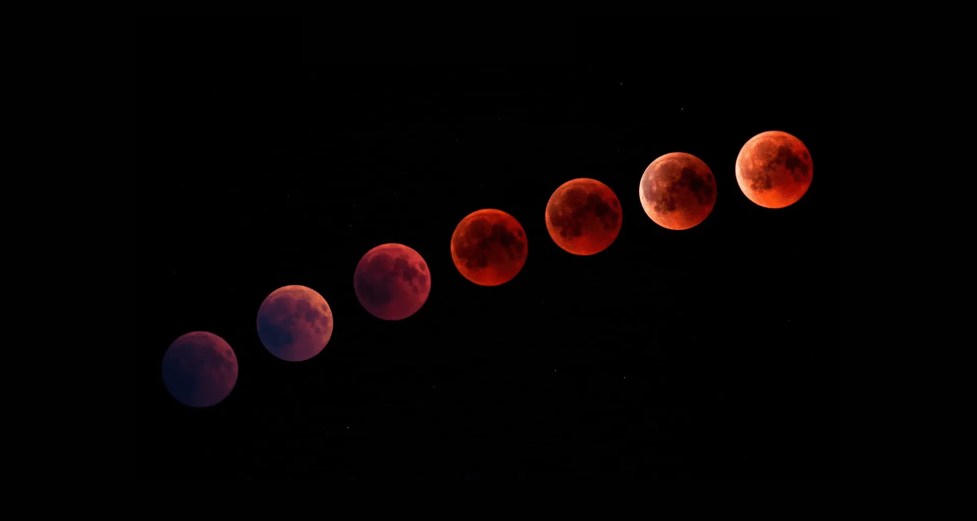 Eclipse lunar com lua de sangue