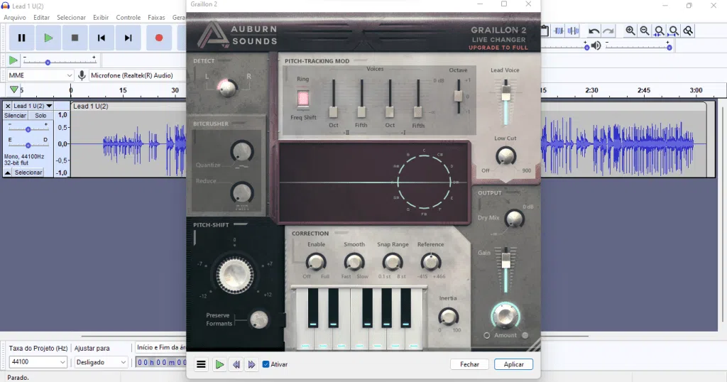 Como usar o auto-tune de graça no audacity