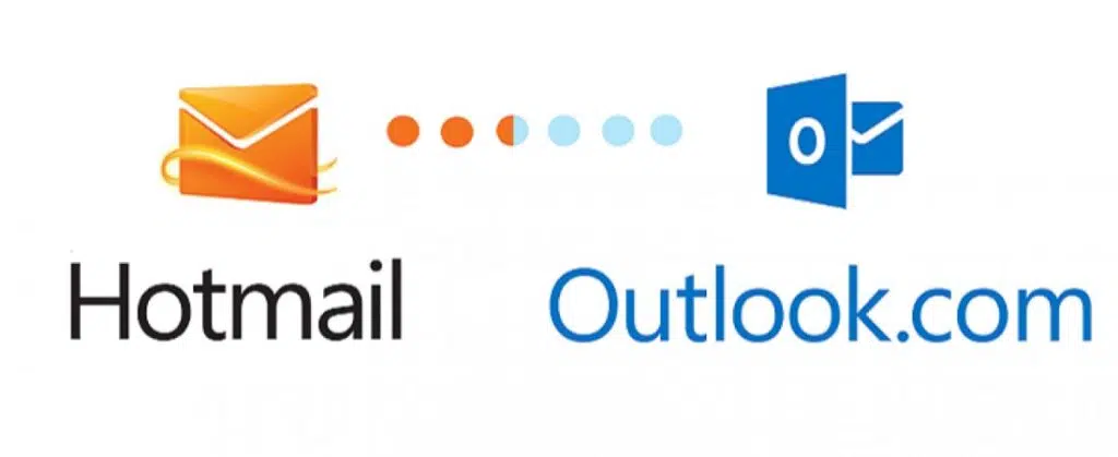 Troca do hotmail e outlook