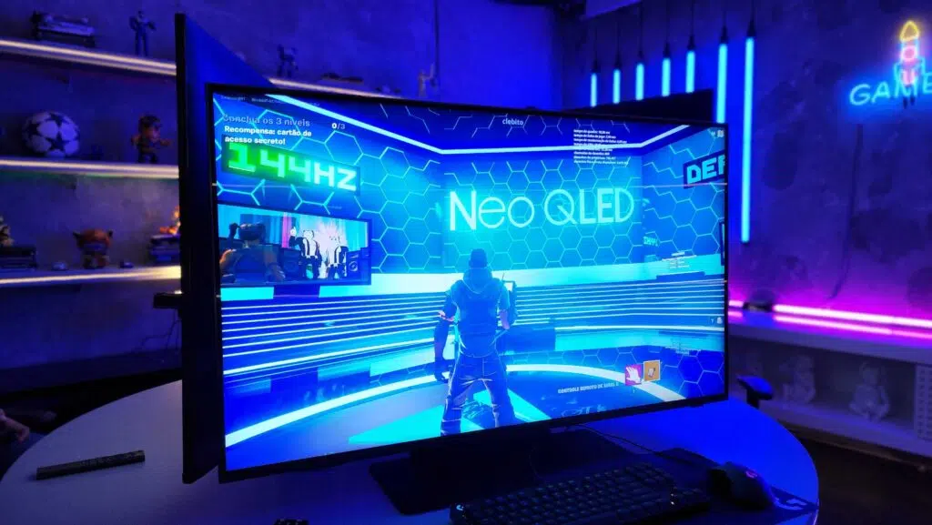 A tv neo qled apresenta resolução 4k para uma experiência incrível em games