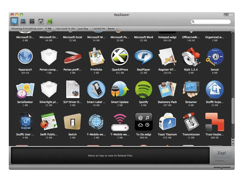 A imagem mostra o aplicativo para macbook appzapper