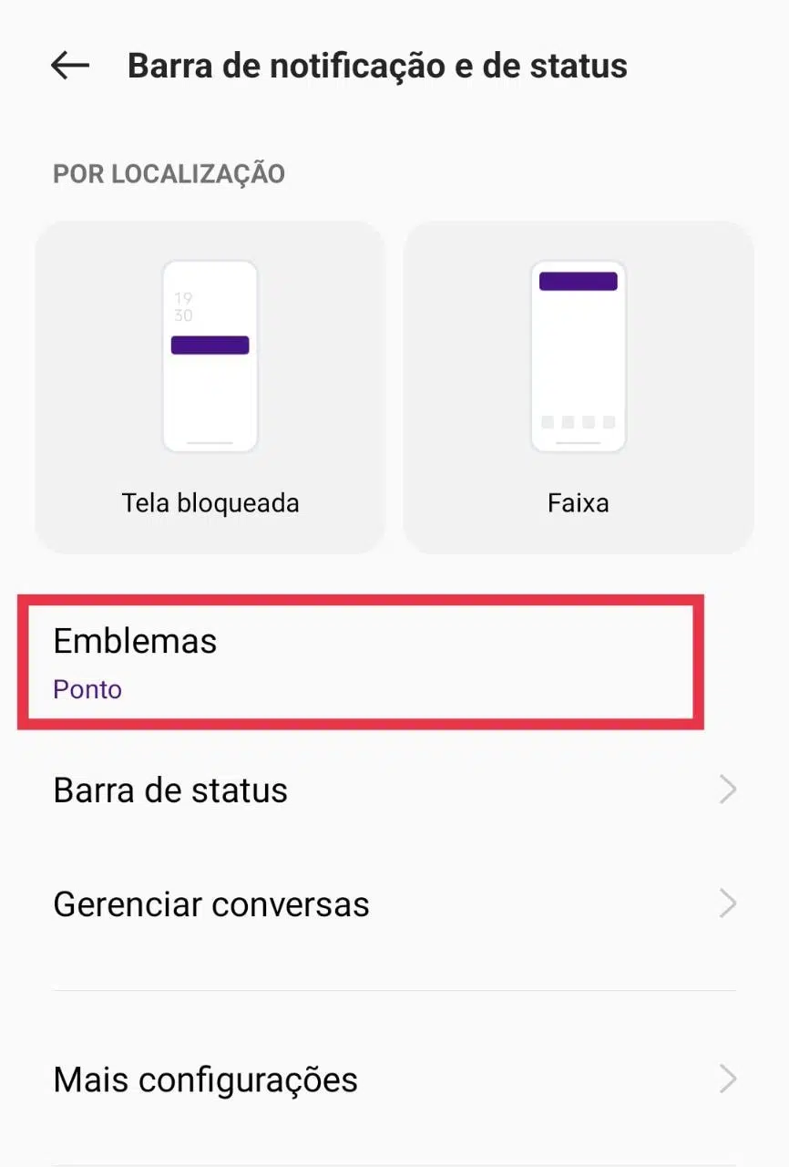 Na realme ui você consegue configurar como prefere ver os emblemas de notificações dos apps