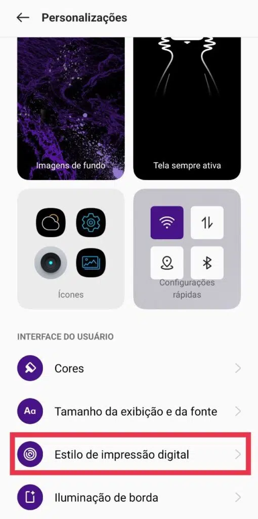 Personalizando a animação de impressão digital nos smartphones realme