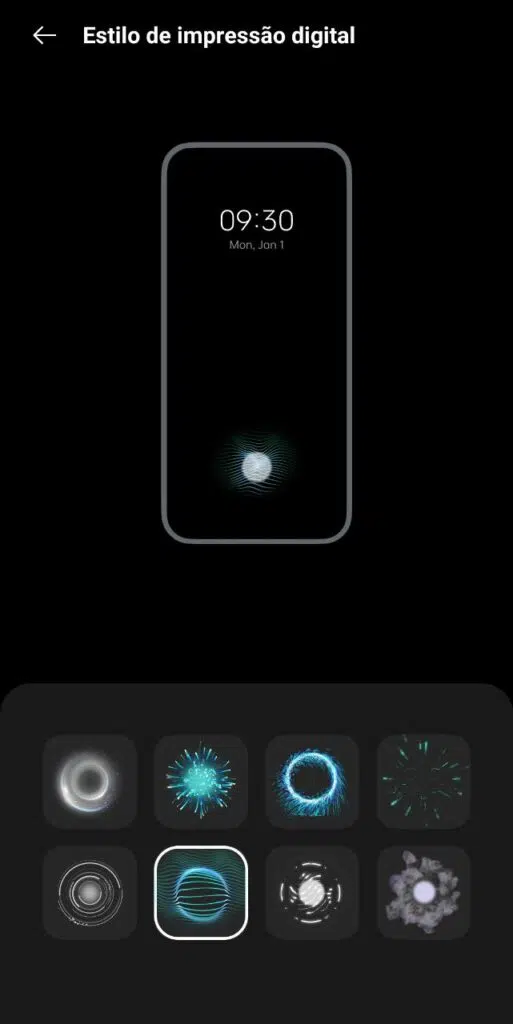 Personalizando a animação de impressão digital nos smartphones realme