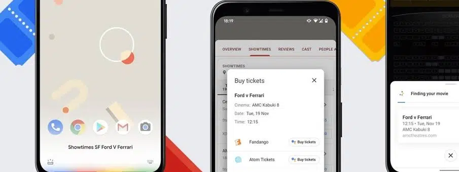 Compra de ingressos de cinema sendo feita pelo google duplex