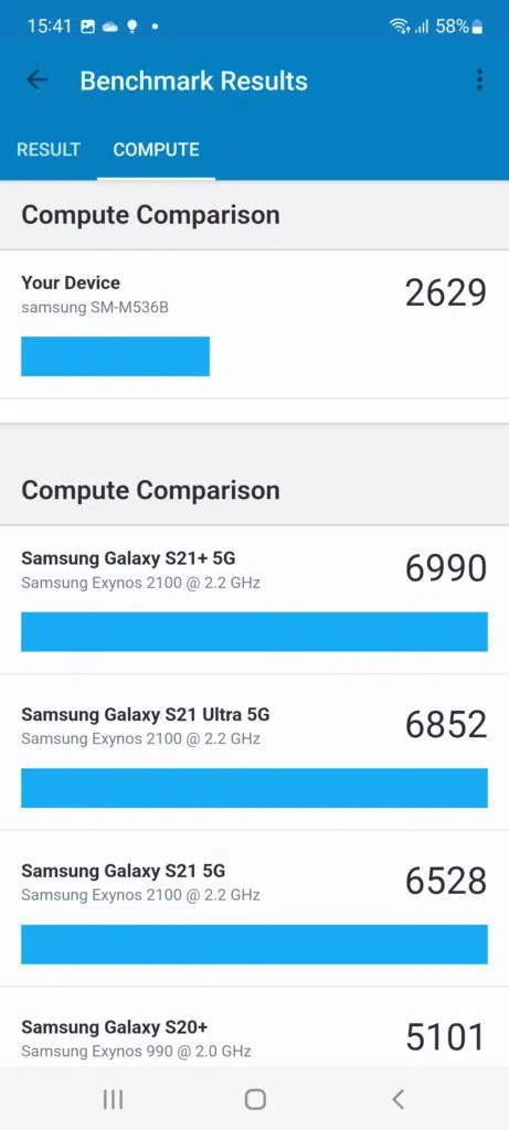 Imagem do resultado do geekbench