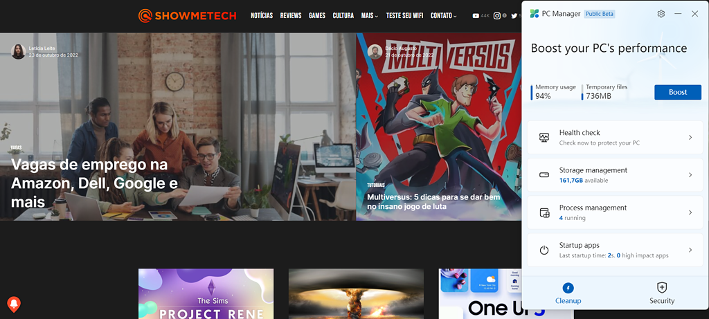 PC Manager  o app da Microsoft para aumentar desempenho no PC  baixe agora - 1