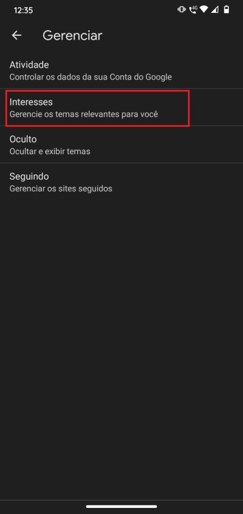 Como seguir sites usando o Google Chrome para Android - 76