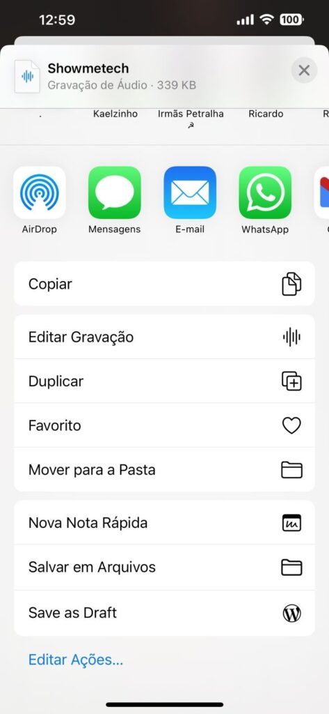 Como gravar a voz rapidamente no iPhone - 81