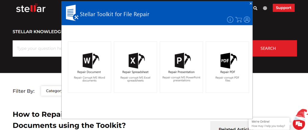 Tela inicial do stellar toolkit