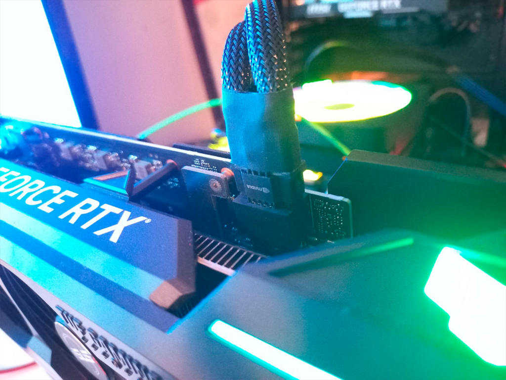 Conector pcie 5. 0 da nova geração atx presenta na placa de video rtx 4070 ti