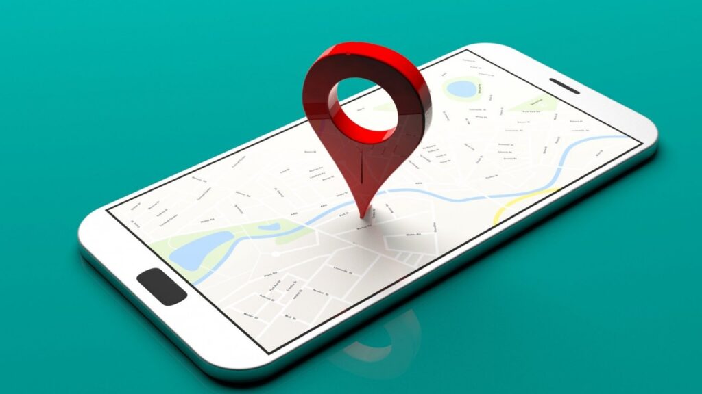 Geolocalização ativada em um smartphone