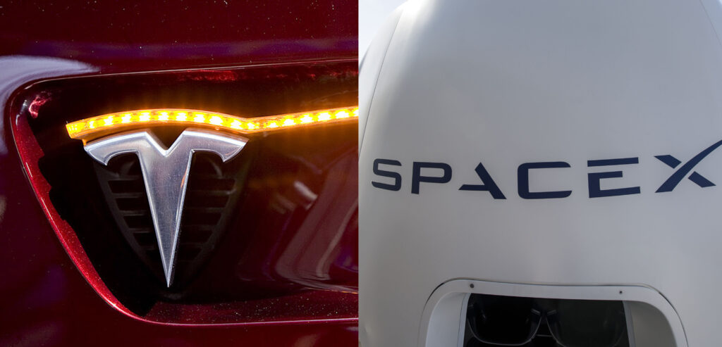 Logos da tesla e spacex