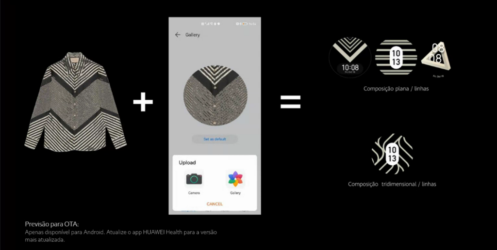 Estilização de tela do novo huawei watch gt 3 se