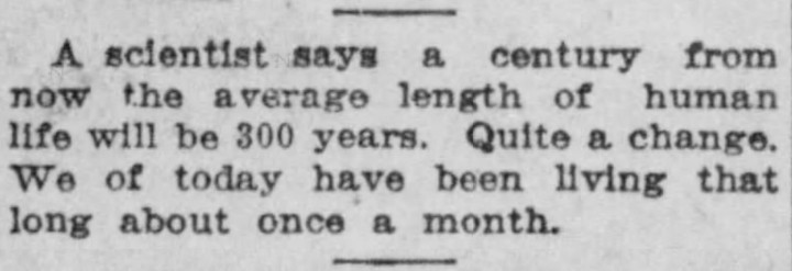 Quais eram as previsões de 1923 para 2023?