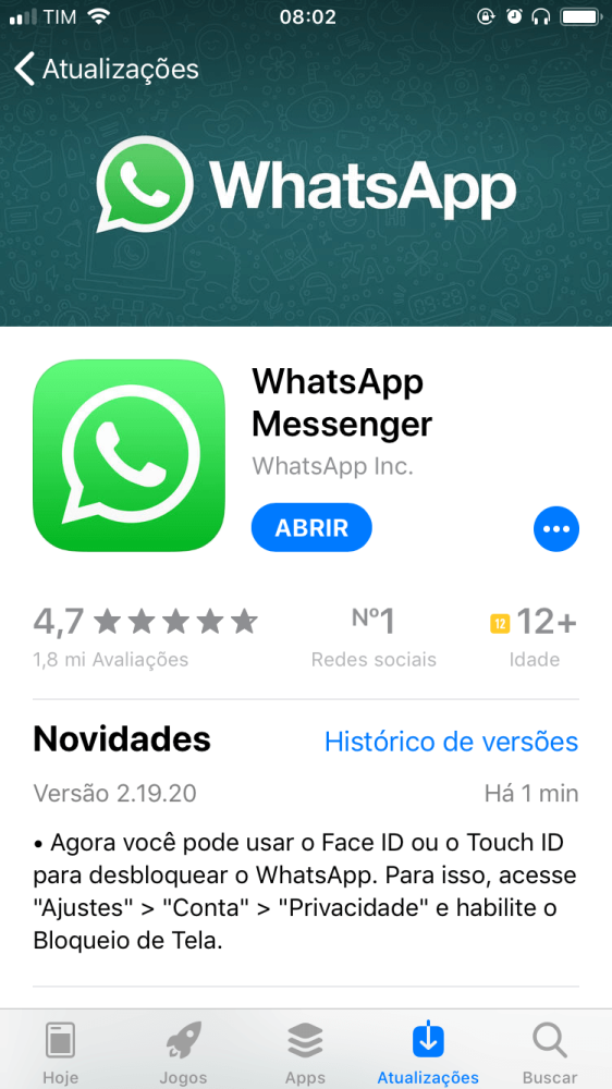 Instalação do whatsapp aparelho com ios