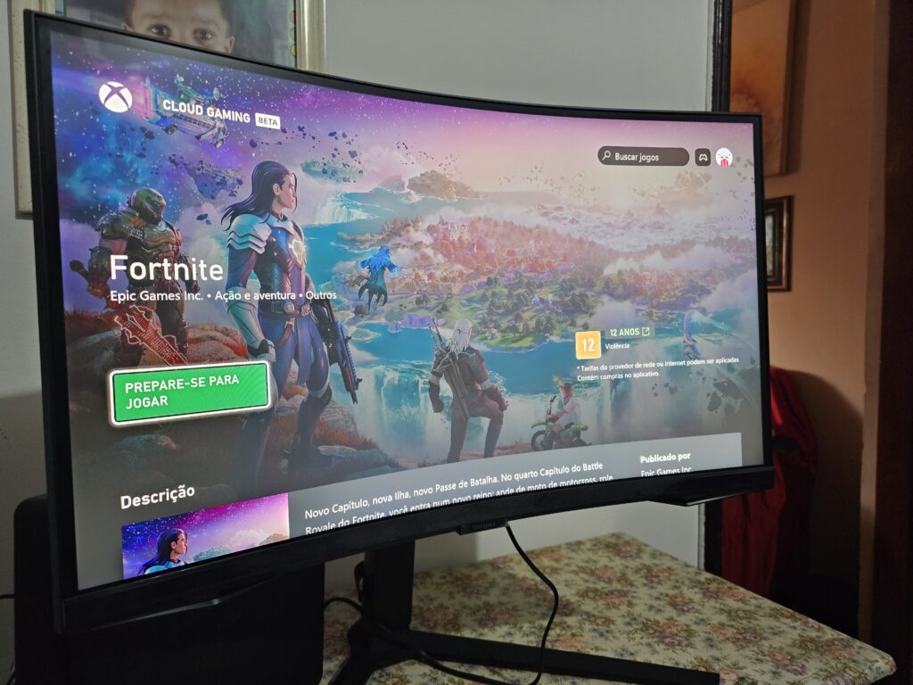 Odyssey g6 reproduzindo fortnite de forma nativa